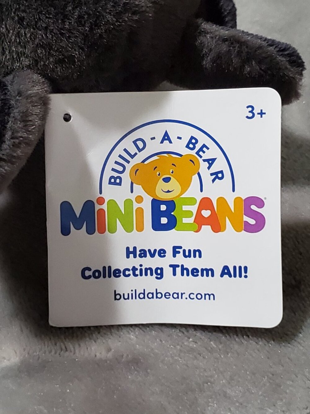 Build a Bear Mini Beans Black Bat Halloween 2026 Plush 7” NWT - Picture 3 of 7